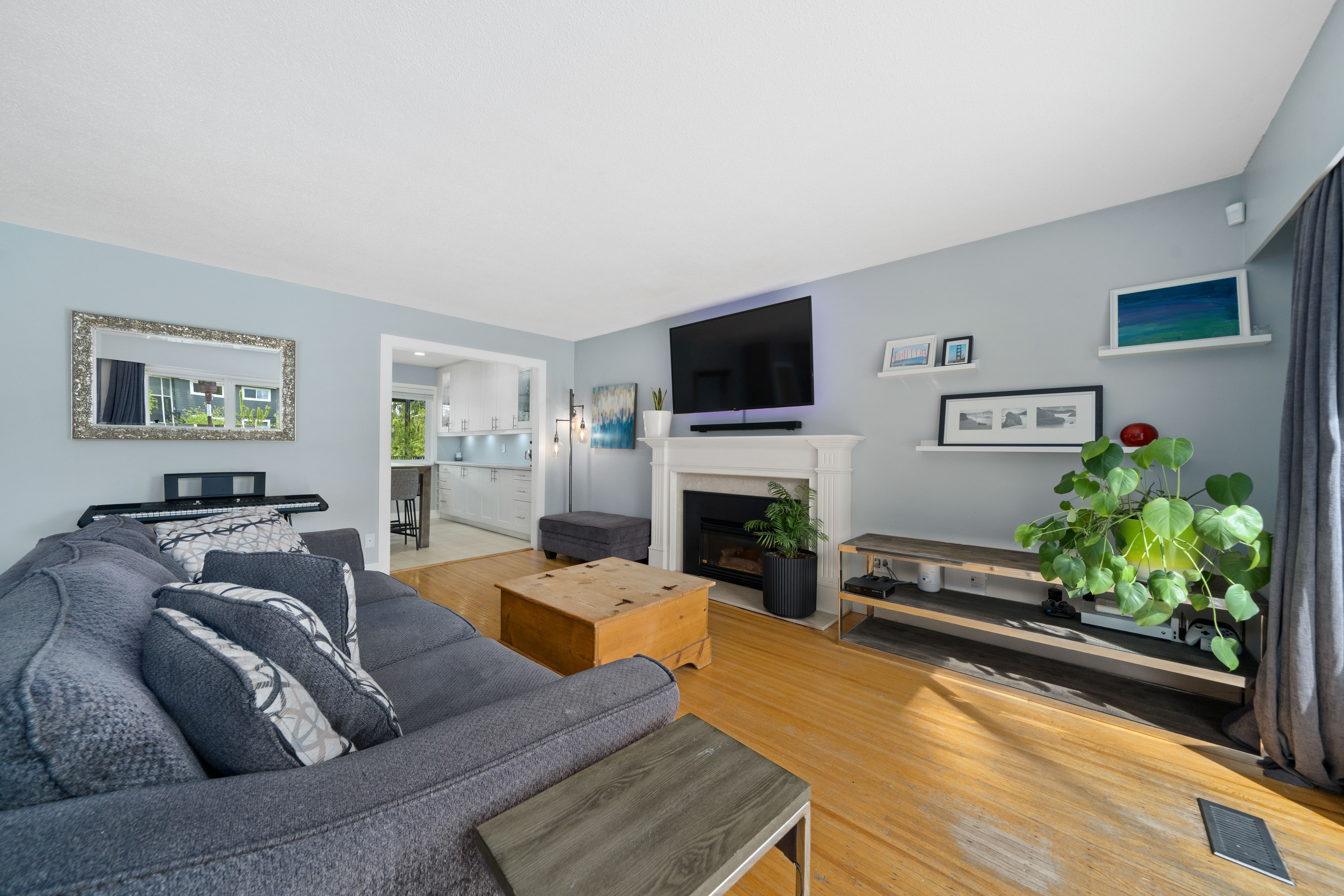 Bright living area interior photography, Coquitlam real estate listing